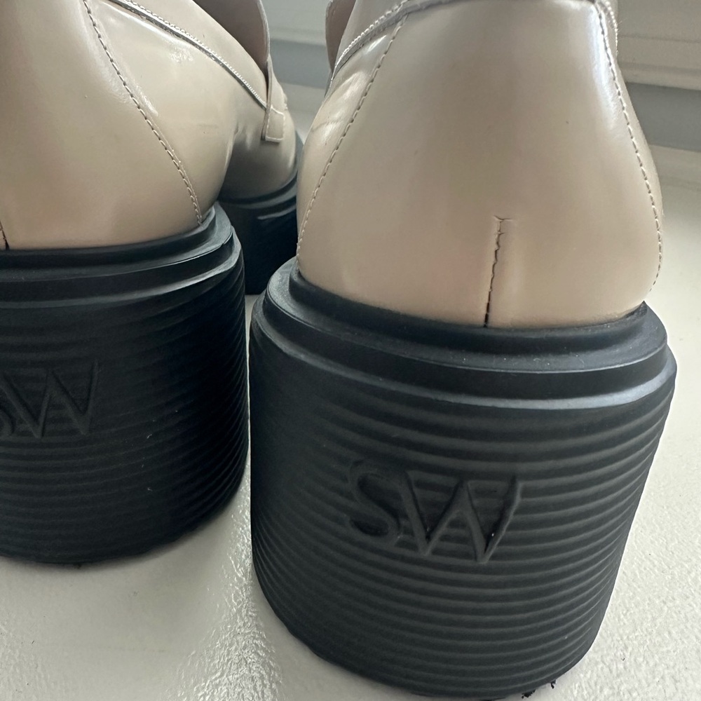 Stuart Weitzman Cream Loafers - Picture 2 of 8